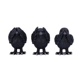 Three Wise Ravens Figurines 8.7cm: 2 - Figures & Collectables By NN Designs