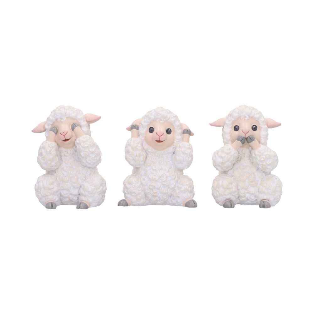 Three Wise Sheep Figurines: 2 - Figurines Small (Under 15cm) By NN Designs