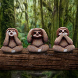 Three Wise Sloths Figurines: 1 - Figurines Small (Under 15cm) By NN Designs