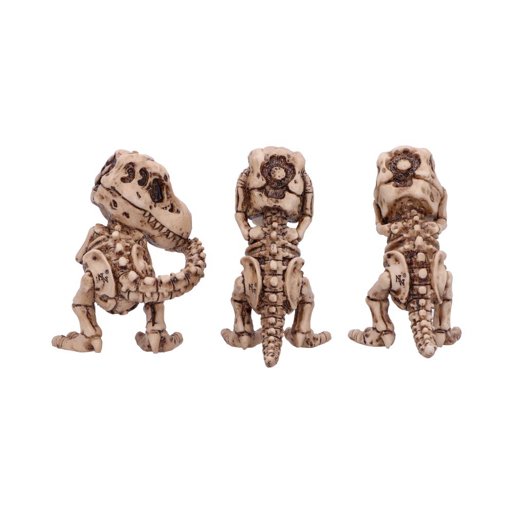 Three Wise Tyrannosaurus Rex Skeleton Figurines: 4 - Figurines Small (Under 15cm) By NN Designs