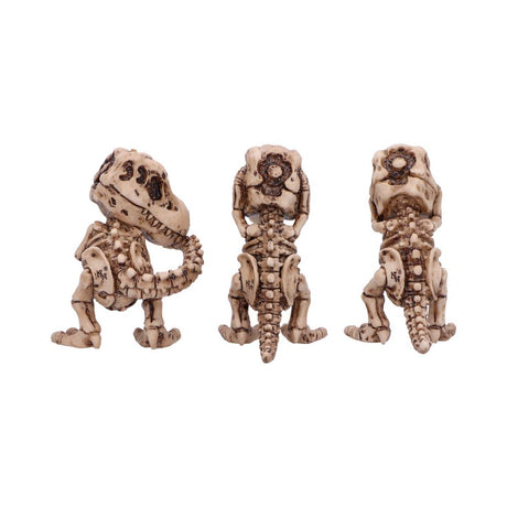 Three Wise Tyrannosaurus Rex Skeleton Figurines: 4 - Figurines Small (Under 15cm) By NN Designs