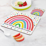 Personalised Kid's Rainbow Placemat & Coaster Set - Placemats at Gift Moments