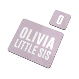 Personalised Girl’s Sis Placemat & Coaster Set - Placemats at Gift Moments