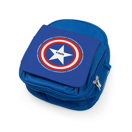 Personalised Boy's Superhero Blue Lunch Bags - Lunch Boxes & Bags at Gift Moments