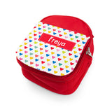 Personalised Girl's Red Patterned Lunch Bag - Lunch Boxes & Bags at Gift Moments