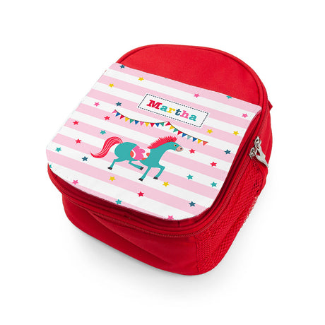 Personalised Girl's Circus Themed Red Lunch Bags - Lunch Boxes & Bags at Gift Moments