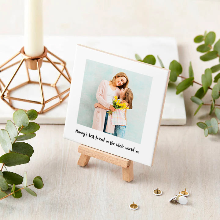 Personalised Ceramic Photo and Mini Easel - Keepsakes at Gift Moments