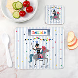 Personalised Kid's Knight Placemat & Coaster Set - Placemats at Gift Moments