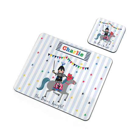 Personalised Kid's Knight Placemat & Coaster Set - Placemats at Gift Moments