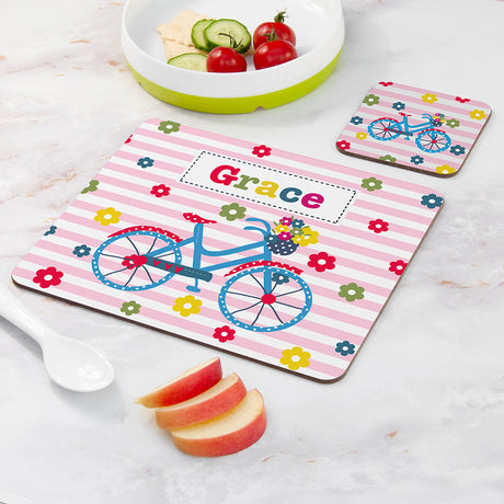 Personalised Girl's Placemat & Coaster Sets - Placemats at Gift Moments