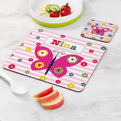 Personalised Girl's Placemat & Coaster Sets - Placemats at Gift Moments