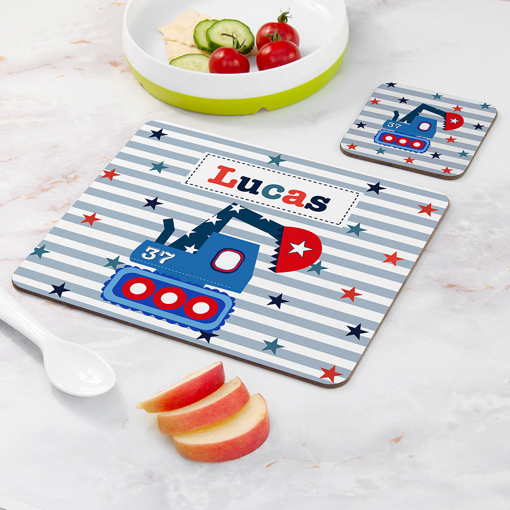 Personalised Boy's Placemat & Coaster Sets - Placemats at Gift Moments