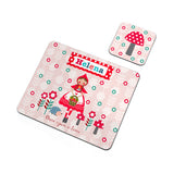 Personalised Kid's Riding Hood Placemat & Coaster Set - Placemats at Gift Moments