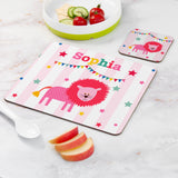 Personalised Kid's Circus Lion Placemat & Coaster Set - Placemats at Gift Moments