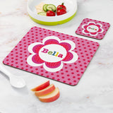 Personalised Girl's Floral Placemat & Coaster Sets - Placemats at Gift Moments