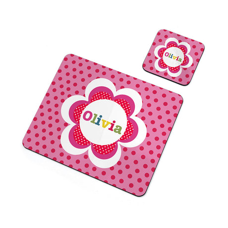 Personalised Girl's Floral Placemat & Coaster Sets - Placemats at Gift Moments