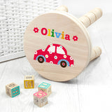 Personalised Wooden Car Stool for Kids: 1 - Wooden Stools By Gift Moments