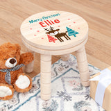 Personalised Kid's Reindeer Wooden Stool - Wooden Stools at Gift Moments