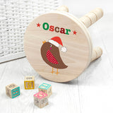 Personalised Robin Wooden Stool for Kids: 1 - Wooden Stools By Gift Moments