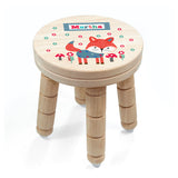 Personalised Fox Wooden Stool for Kids: 3 - Wooden Stools By Gift Moments