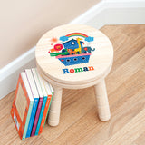 Personalised Noah’s Ark Wooden Stool for Kids: 2 - Wooden Stools By Gift Moments