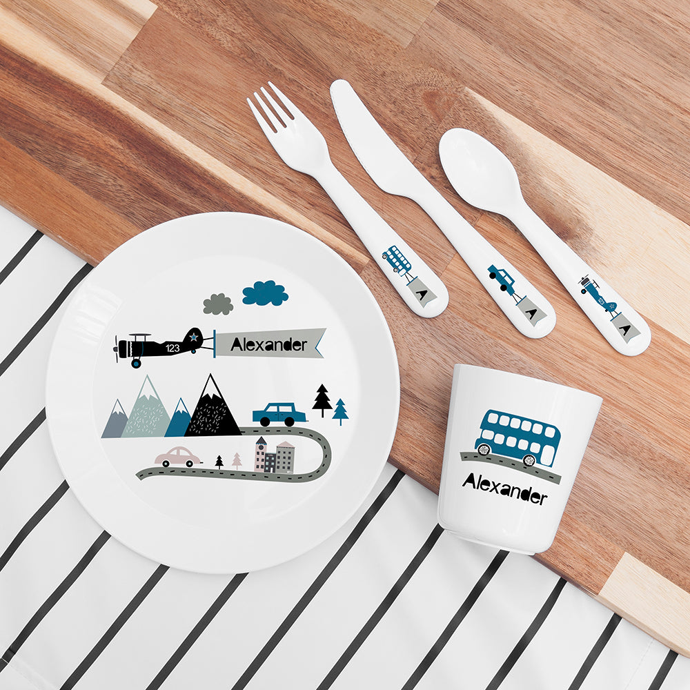 Personalised Kids Adventure Dining Set Default Title - Tableware at Gift Moments