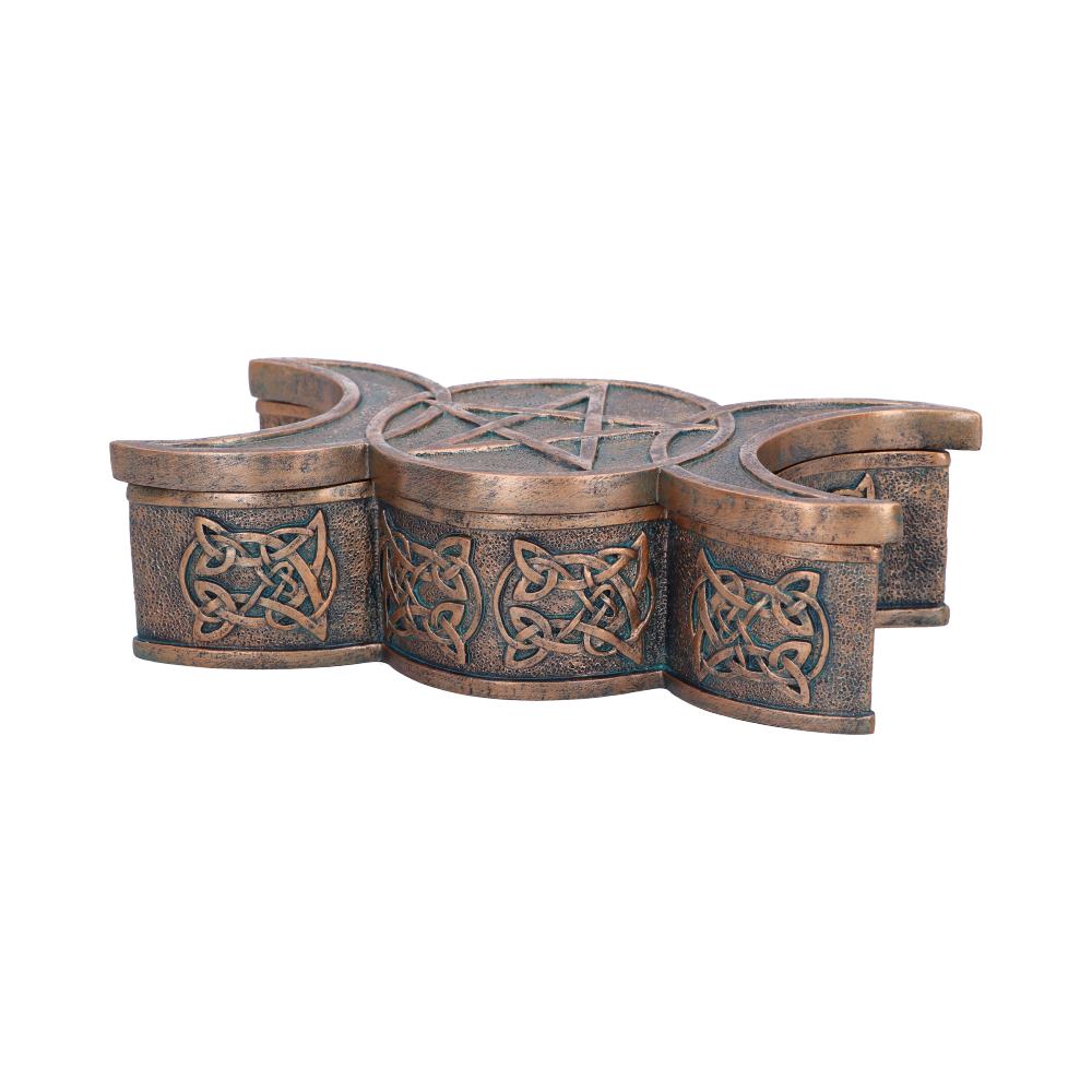 Triple Moon Bronze Trinket Box: 2 - Boxes By Gift Moments