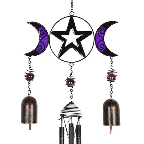 Triple Moon Windchime with Bells: 2 - Wind Chimes By Gift Moments