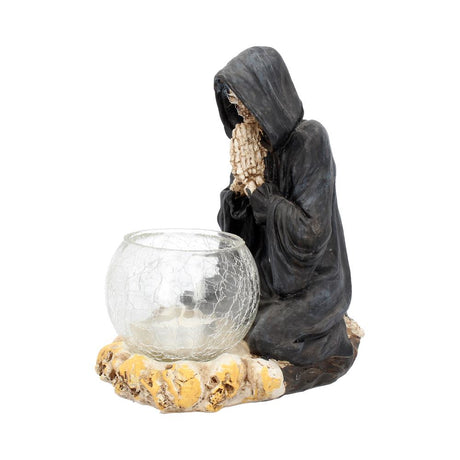 Reapers Prayer Gothic Candle Holder 19.5cm - Candles & Holders at Gift Moments