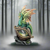 Emerald Green Eye Of The Dragon Light Up Figurine