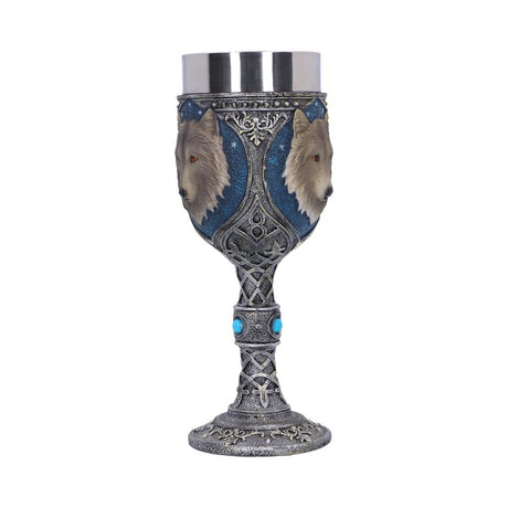 Lone Wolf Grey Animal Goblet 19.5cm - Goblets & Chalices at Gift Moments