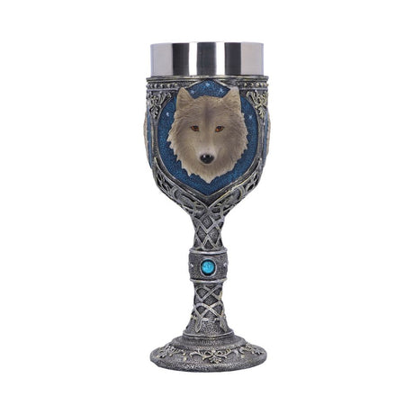 Lone Wolf Grey Animal Goblet 19.5cm Default Title - Goblets & Chalices at Gift Moments