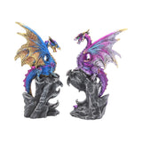 Realm Protectors Figurines Set of Two Fantasy Dragon Crystal Ornaments - Figures & Collectables at Gift Moments