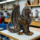 Mechanical Protector Steampunk Dragon Figurine 20cm