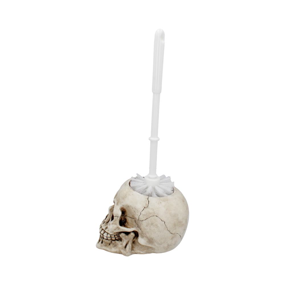 Brush with Death Skull Toilet Brush Holder 16.4cm - Toilet Brushes at Gift Moments