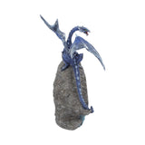 Cobalt Custodian Fantasy Blue Dragon Sitting On A Geode 23cm - Figures & Collectables at Gift Moments