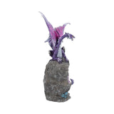 Amethyst Custodian Fantasy Purple Dragon Sitting On A Geode 22cm - Figures & Collectables at Gift Moments