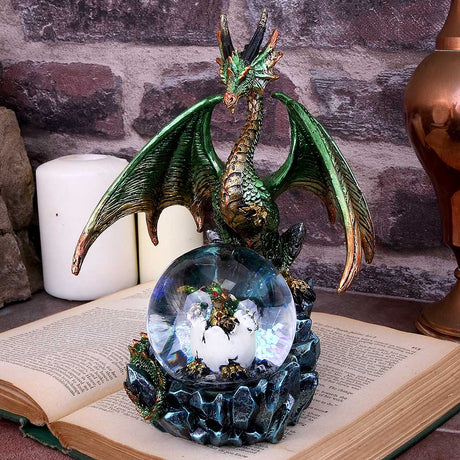 Emerald Oracle Green Dragon Fortune Seer Figurine 19cm - Snow Globes at Gift Moments