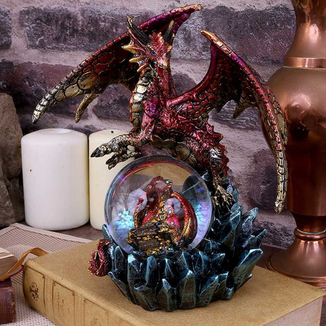 Ruby Oracle Red Dragon Fortune Seer Figurine 18.5cm - Snow Globes at Gift Moments