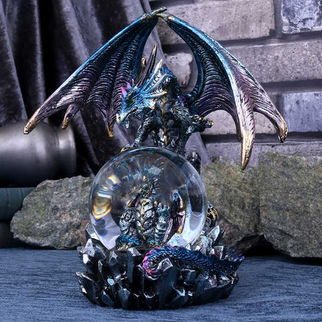 Azul Oracle Blue Dragon Fortune Seer Figurine 19cm - Snow Globes at Gift Moments