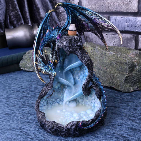 Dragons Intrigue Metallic Dragon Backflow Incense Burner - Incense Holders at Gift Moments