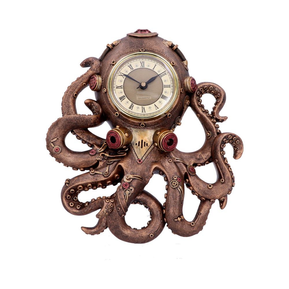 Octoclock Steampunk Octopus Squid Wall Clock Default Title - Clocks at Gift Moments