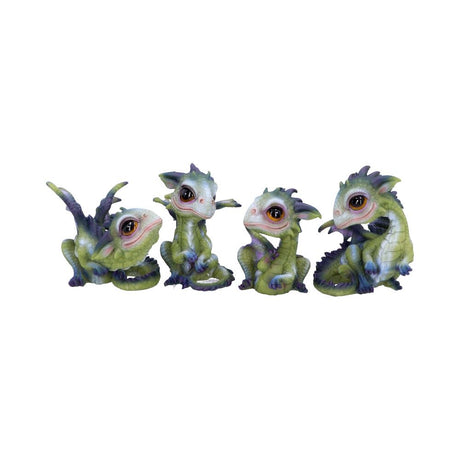 Curious Hatchlings Small Set of Four Dragon Infant Ornaments Default Title - Figures & Collectables at Gift Moments