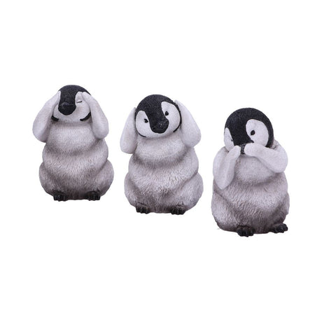 See No, Hear No, Speak No Evil Emperor Penguin Chick Figurines - Figures & Collectables at Gift Moments