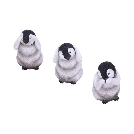 See No, Hear No, Speak No Evil Emperor Penguin Chick Figurines Default Title - Figures & Collectables at Gift Moments