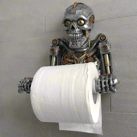 Steampunk Humanoid Helper Toilet Roll Holder - Toilet Roll Holders at Gift Moments