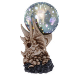 Skeletal Realm Dragon Skull and Light Up Orb Figurine - Figures & Collectables at Gift Moments