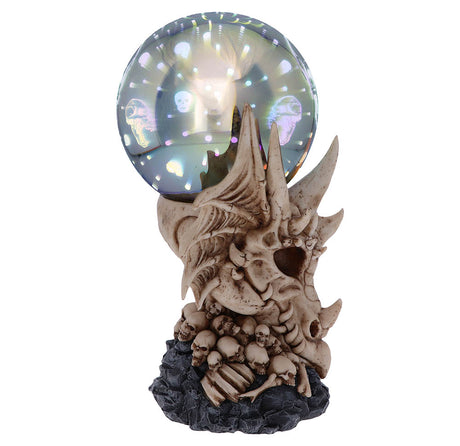 Skeletal Realm Dragon Skull and Light Up Orb Figurine - Figures & Collectables at Gift Moments