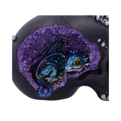 Crystal Cave Small Dragon Hiding within a Crystal Skull - Figures & Collectables at Gift Moments