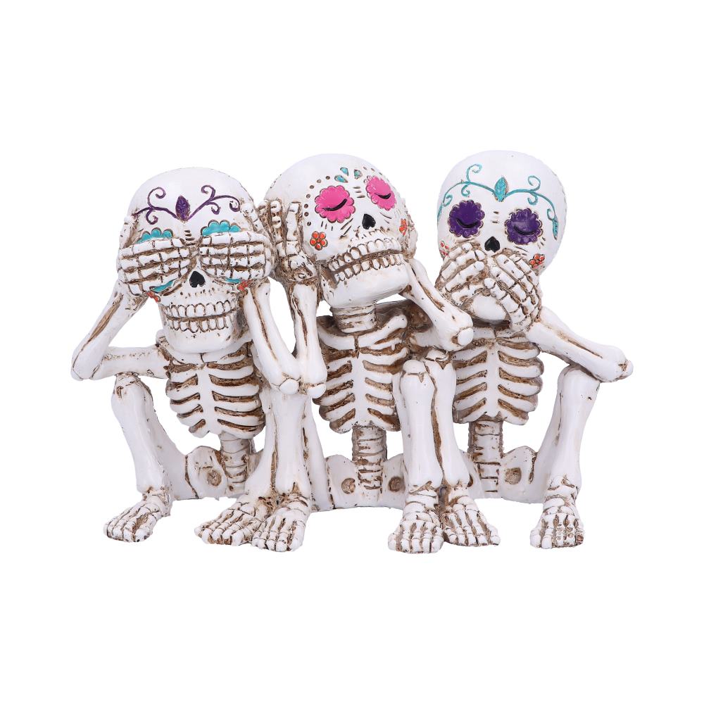 Three Wise Calaveras Skeleton Figurine 20.3cm Default Title - Figures & Collectables at Gift Moments